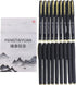 Fengtaiyuan Gel Ink Rollerball Pens, Comfortable Non-Slip Grip, Black Ink, Fine Point, 0.7mm, 18-Piece Box