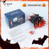 Lights(23 Feet,100 Count)-Incandescent woohaha Outdoor Halloween Orange Christmas Lights with Black Wire,Mini Orange
