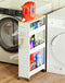 OKZEST Utility Slim Storage Cart, 4-Tier Narrow Laundry Room Bathroom Organizers and