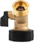 Camco Solid Brass Drinking Water Valve, 45 Degree, Garden Hose Connections (20173)