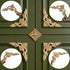 Nsrisml 5Pcs (8x8cm/3.15"x3.15") Wood Carved AppliquesOnlays Unpainted Wooden Corner Carving Decals for Mirrors