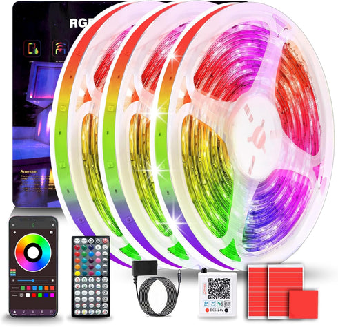 NBBUFF Led Lights for Bedroom 297FT (3 Rolls of 99ft), Color Changing RGB