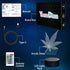 3D 16 16 YuanDian Leaf LED Light Color Changing Table Light Night Light with Remote Control Colors Changing Table Desk