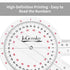 12 Inch Goniometer for Orthopaedic Use, 360 Degree Plastic Angle Protractor Ruler for Knee Elbow Shoulder