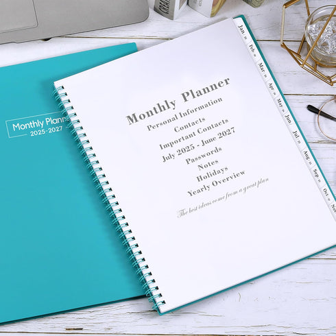 Monthly Planner 2025-2027, 8.5'' x 11'', 2-Year Planner from July 2025 to June 2027 with Inner Pocket