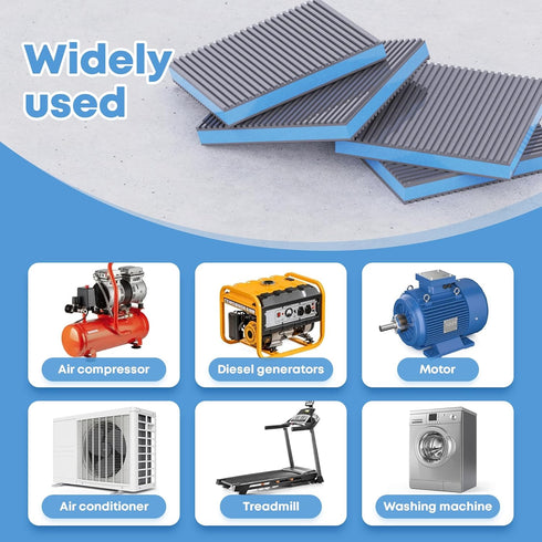 Anti Vibration Isolation Pads, Mechanical Vibration Damping Pads for Washing Machine, 4 PCS Rubber Feet