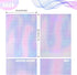 Bylion 2 Types Transparent Holographic Overlay Lamination Vinyl A4 Size Self-Adhesive Waterproof Sticker Paper, 10