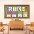 Zonon 40 Pcs Stem Science Bulletin Board Set - Scientist Posters and Gear Shaped Cutouts