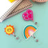 Nurse Badge Reel Retractable – Felt Badge Holder for Nurses, Students & Teachers – Cute EKG Heart Design