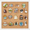 BENECREAT Pin Board Square Cork Board, 0.8inch Thick Wall Mounted for Brooch Storage, Office Home Decor