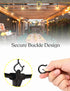Brightech 32 Pack String Light Screw Hooks for Hanging Solar, Plug-in Lights, Outdoor String Lights with Safety Buckle