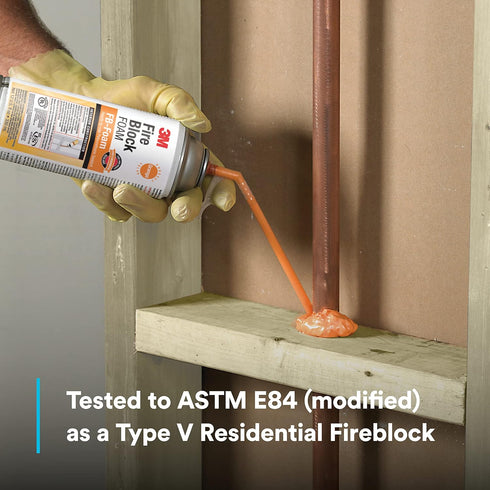 3M Fire Block Foam FB-Foam, Orange Color, Ready-to-Use, 12 fl oz Can