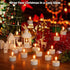 8Pcs Rechargeable Flameless Tea Lights Candles with Charging Station Battery Tea Lights with Remote & Timer LED