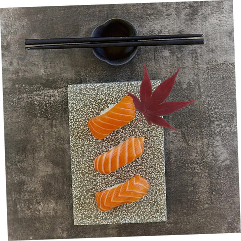 Natural Maple Leaf Sushi Decorations - Elegant Food Presentation