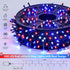 500 4th 173ft 8 4th JMEXSUSS LED Red White and Blue Lights of July Decorations, Modes of July Lights Outdoor