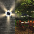 LED Outdoor Solar Wall Sconce - Plum Blossom Design for Garden & Patio Lighting