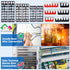 Terminal Blocks Ground Circuit Kit with Cover, 12 PCS/6 Set for DIY Industrial Electrical Cabinet Meter Box