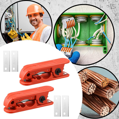 2 Pcs LCP-240 Wire Stripper with 10 Blades Cutter, Cable Stripper for AWG 12 to 4/0 Cables