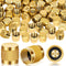 1/4 Flare Cap, round brass w/neoprene o-ring seal, HVAC locking caps, refrigerant locking caps (30 PCS)