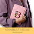Pink Notebook for Women, 5.7"X8.3" A5 Journal with Letter B, Dual-Sided Writing Notebook with Dividers
