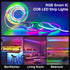 WS2811 Lights,DC12V 576LED/m 16.4ft 10mm HAMRVL FCOB RGB COB LED Strip Flexible High Density Uniform Color Chasing