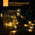 Solar Christmas Snowflake String Lights, 100 LED 39 FT Outdoor Waterproof Fairy Lights for Decor