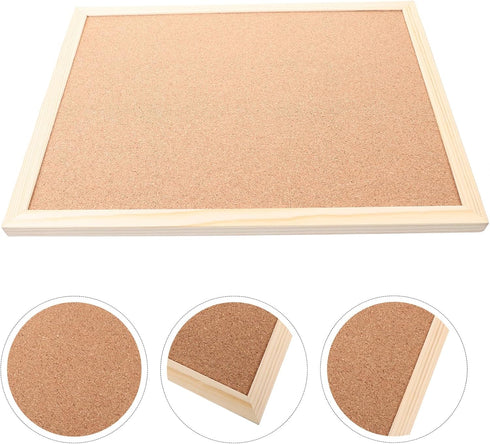 NUOBESTY Cork Board 30x40cm Dual Sided Bulletin Board, Wall-Mounted Presentation Message Pin Board for Office Home