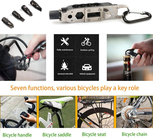 Buspoll Phillips Screwdriver Keychain Tool, Flat Screwdriver and Nutdriver Hex Wrench