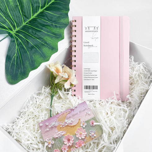 Lined Spiral Notebook 3 Pack, A5 Pink College Ruled Hardcover Journal, 160 Pages, 5.67" x 8.4", 100 GSM Paper