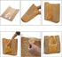 100 Pack 10.8"x10"x4" 100 Packaging Hacaroa Paper Bread Bags with Clear Window, Kraft Bakery Bag with Stickers, Brown