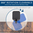 VIVO 360 2 inch MOUNT-MS01A Clamp-on Mouse Pad Holder Platform, Adjustable Under Desk Rotating Tray Rest Extension