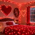 66FT 200 Dimmable Brizled Smart Red Valentines Lights, LED Color Changing Christmas String Lights App & Voice Control