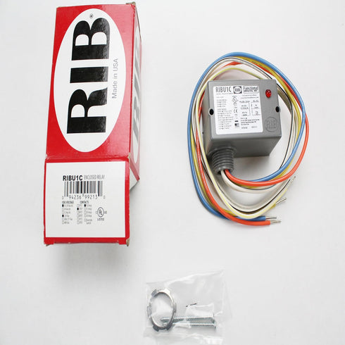 RIBU1C Enclosed Pilot Relay, 10 Amp Spdt, 10-30 Vac/Dc/120 Vac Coil