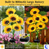4 Pack 24 VOOKRY Solar Lights Outdoor, with Sunflower Lights, Waterproof Solar Flowers Garden Decor, Birthday Gifts
