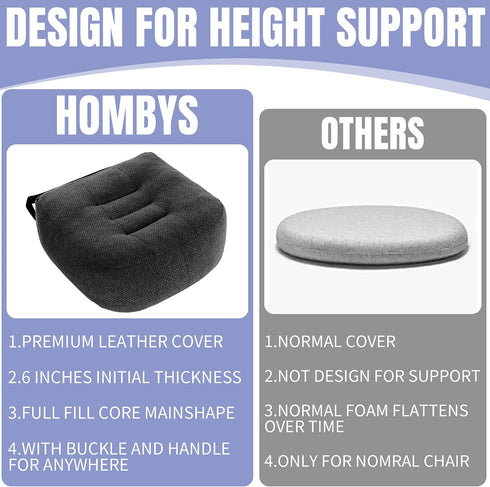 Office,6 HOMBYS Extra Thick Chair Cushions for in Breathable Adult Booster Seat for Car,Car Seat Cushion to Raise Seat