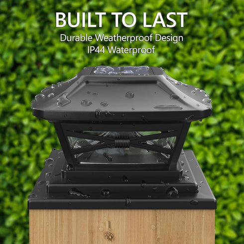Davinci Lighting Renaissance Solar Outdoor Post Cap Lights, Bright LED Light, Includes Bases for 4x4 5x5 6x6 Posts,