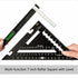 Beslands 7 inch Rafter Square with Level, Aluminum Triangle Ruler, Woodworking Layout Tool