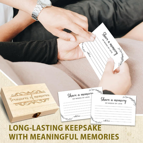 50 -A02 Share A Memory Card for Celebration Of Life - Pcs Memorial Cards, Memory Box for Graduation Wedding, Funeral