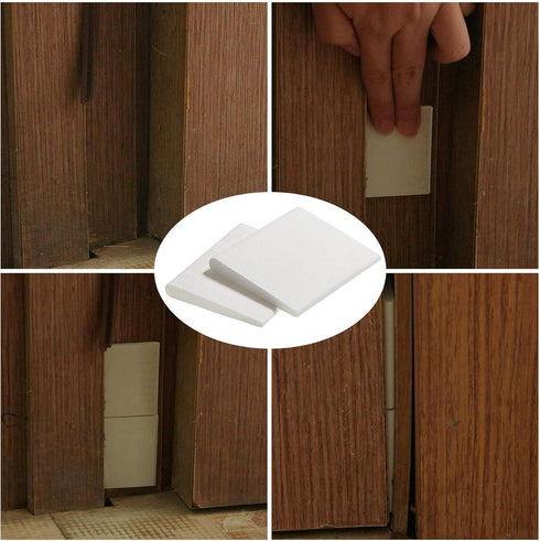 Zonon 8 Pieces Self-Adhesive Door Corner Seals - Weather Stripping Draft Stopper Foam for Noise Isolation (White)