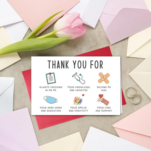 YIWANSIN Thank You Card for Nurses Doctors, Healthcare Worker Nurse Appreciation Card, Medical Staff Appreciate