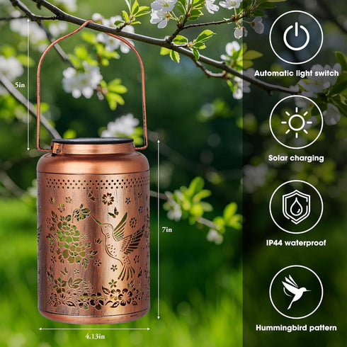 Hummingbird Hummingbird Solar Lanterns Outdoor, Birthday Gifts for Women Waterproof Solar Lanterns Decorative Gifts