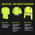 Safety Works High Visibility Long Sleeve Shirt with Pocket, Performance Wicking Material, Yellow, Large (SW46406-L)