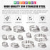 Glarks 120Pcs 304 Stainless Steel Hose Clamps Assortment Kit, Adjustable 8-44mm Worm Gear Clamps for Plumbing,