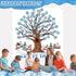 Tatuo 125 Pcs Classroom Tree Bulletin Board Set, 47 x 46 Inch Tree Background with Owl Leaves Dot Cutouts