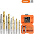 10-Piece Screw Extractor and Left Hand Drill Bit Set, Bolt Extractors for Removing Broken Studs, Bolts, Socket Screws,