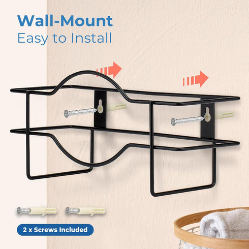 FMP Brands 2 Pack Single Glove Holder for Wall Mount, Durable Metal Organizer for Disposable Gloves