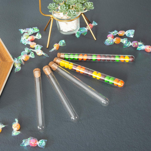 30pcs 35ml Glass Test Tubes 20 x 150mm with Cork Stoppers and Brush for Scientific Experiments and Plant Propagation