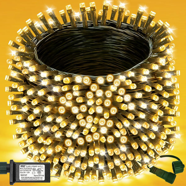 Decute 300LED Christmas String Lights Outdoor Waterproof 105FT UL Certified with End-to-End