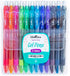 WallDeca Colored Gel Pens Set - 12 Count - Fine Point Gel Pens for Note Taking and Everyday Writing