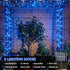4 Pack 33ft 100 8 YEGUO Blue Solar Fairy Lights, Each LED Christmas Lights Outdoor Waterproof, Modes Sliver Wire Solar